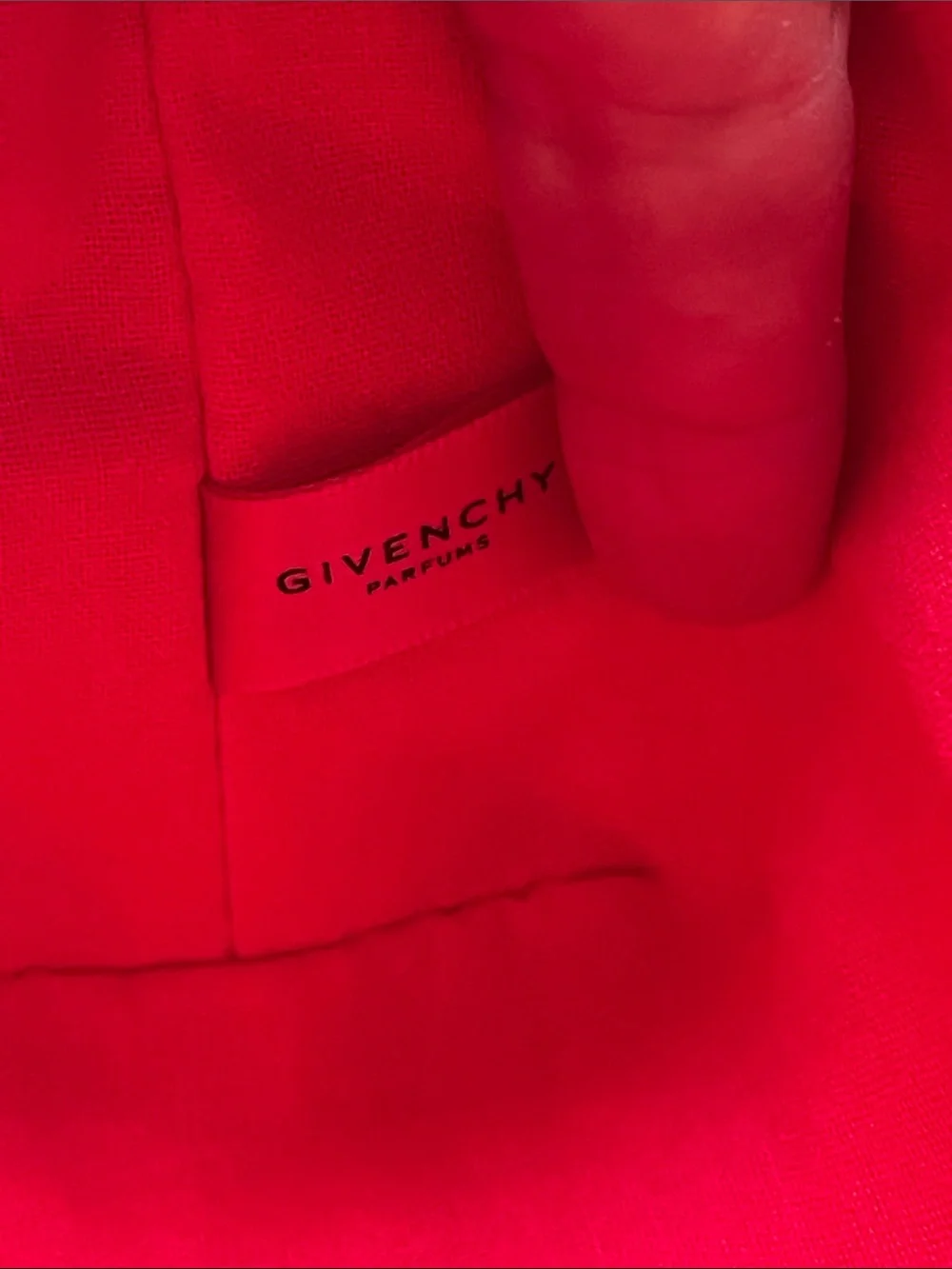Givenchy Bright Red Quilted Cosmetic Case with Silver Hardware